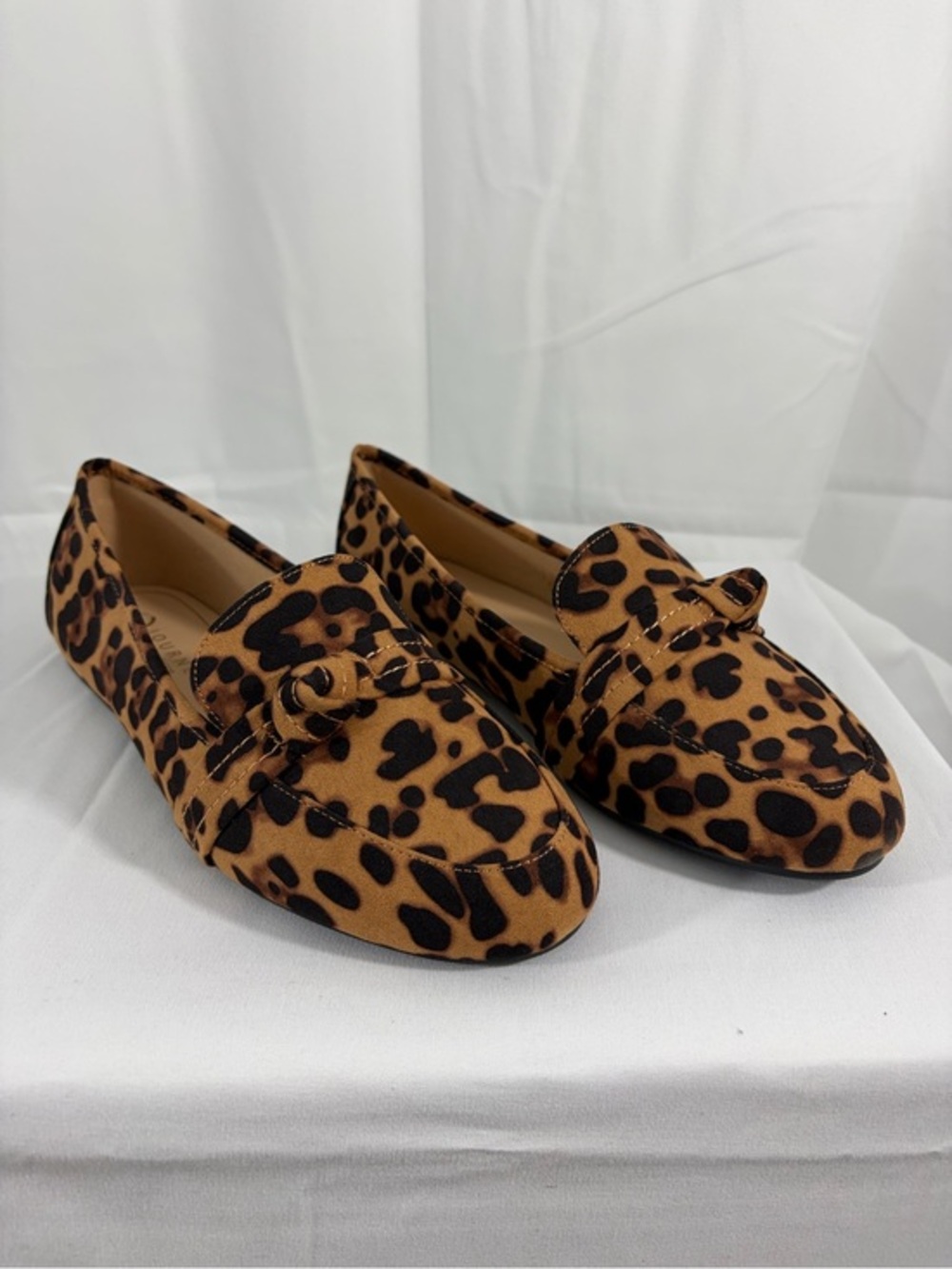 Journee Collection Leopard Print Loafers in Brown and Black